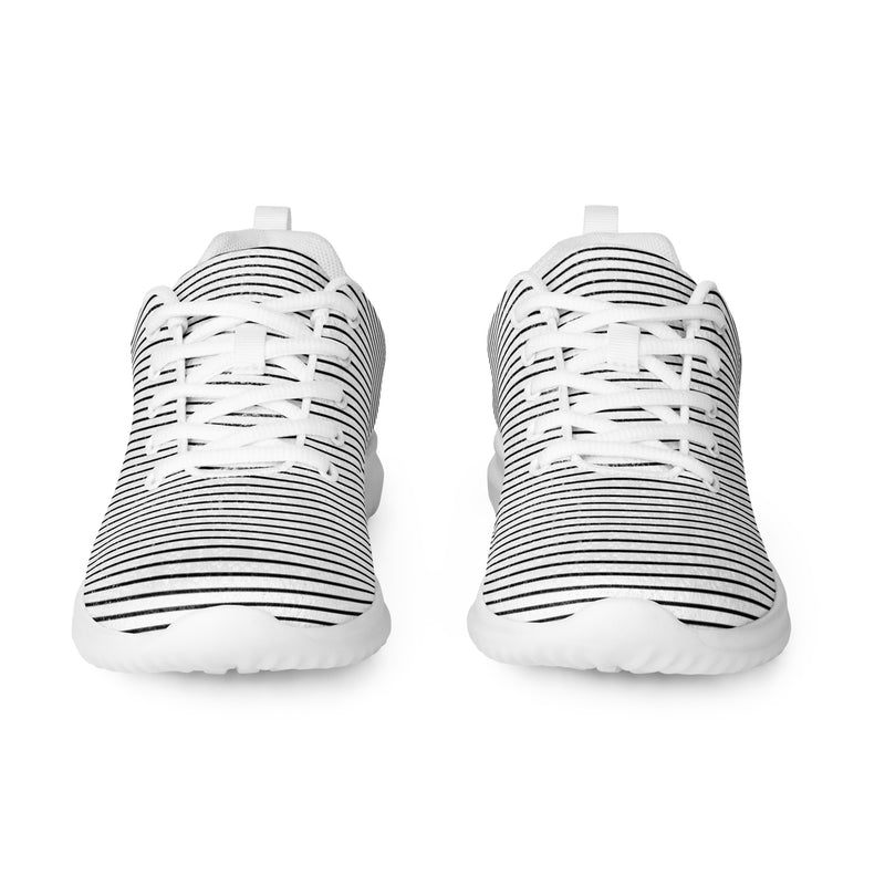 Gray Thin Stripe Athletic #206 - Front View | HA!LO Canvas Sneakers