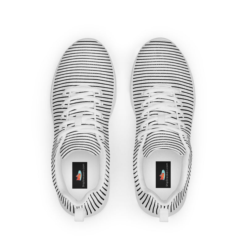Gray Thin Stripe Athletic #206 - Back View | HA!LO Canvas Sneakers