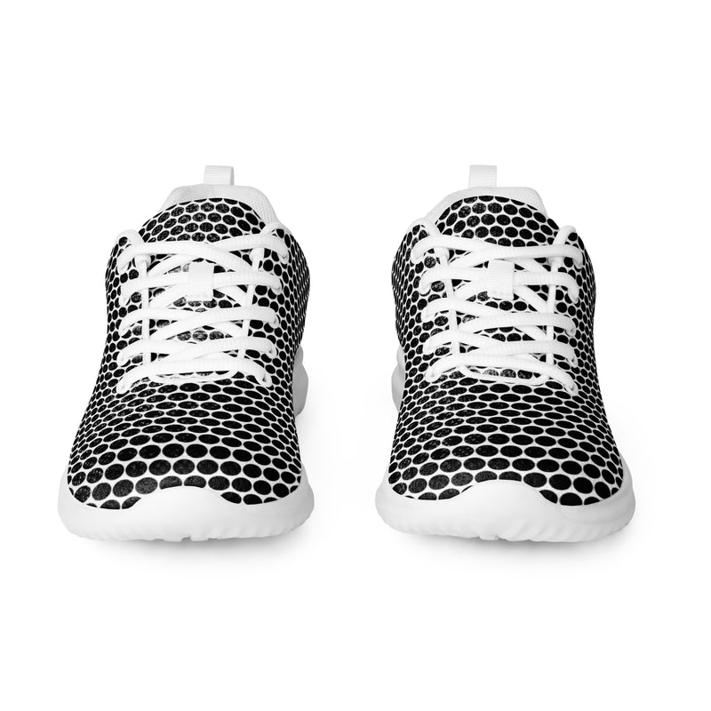 Black Honeycomb Athletic #207 - Front View | HA!LO Canvas Sneakers
