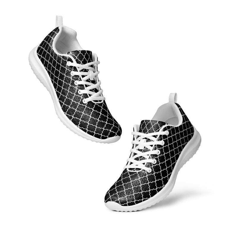 Black Diamond Lattice Athletic #209 - Top Down View | HA!LO Canvas Sneakers