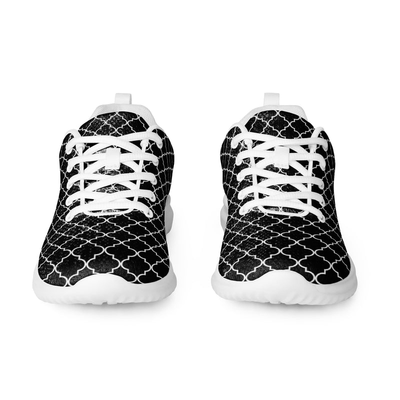 Black Diamond Lattice Athletic #209 - Front View | HA!LO Canvas Sneakers