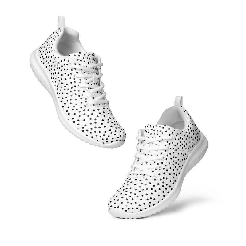 Black Mini Dot Athletic #211 - Top Down View | HA!LO Canvas Sneakers
