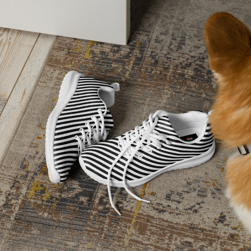 Diagonal Stripe Athletic #212 - Opposite Side | HA!LO Canvas Sneakers
