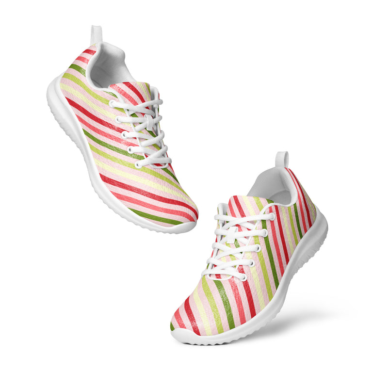 Candy Stripe Athletic #214 - Top Down View | HA!LO Canvas Sneakers