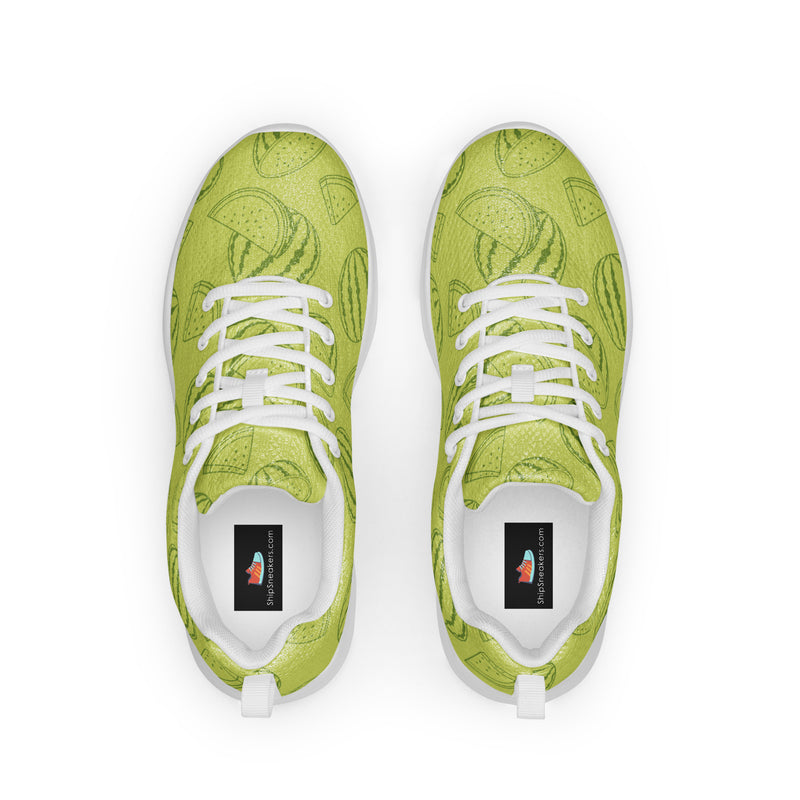 Lime Swirl Athletic #216 - Back View | HA!LO Canvas Sneakers