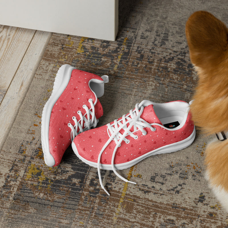 Coral Sprinkle Athletic #217 - Opposite Side | HA!LO Canvas Sneakers