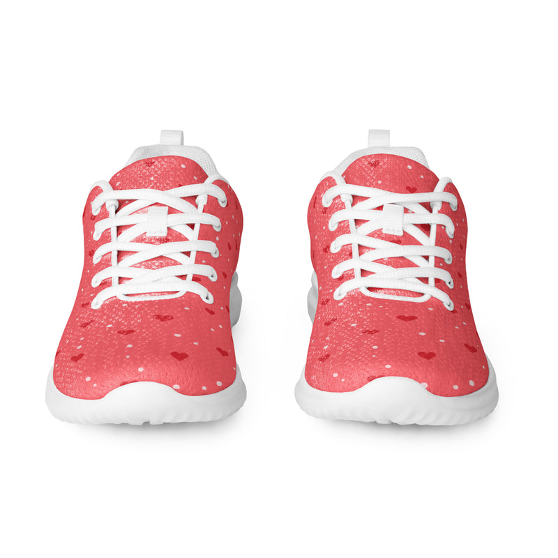 Coral Sprinkle Athletic #217 - Front View | HA!LO Canvas Sneakers