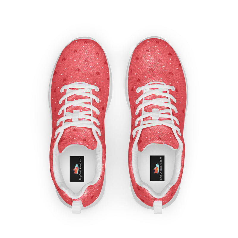 Coral Sprinkle Athletic #217 - Back View | HA!LO Canvas Sneakers