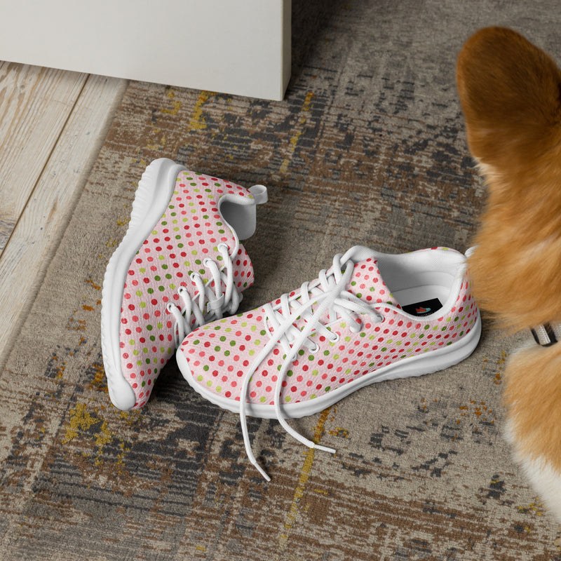 Pink Candy Stripe Athletic #219 - Opposite Side | HA!LO Canvas Sneakers