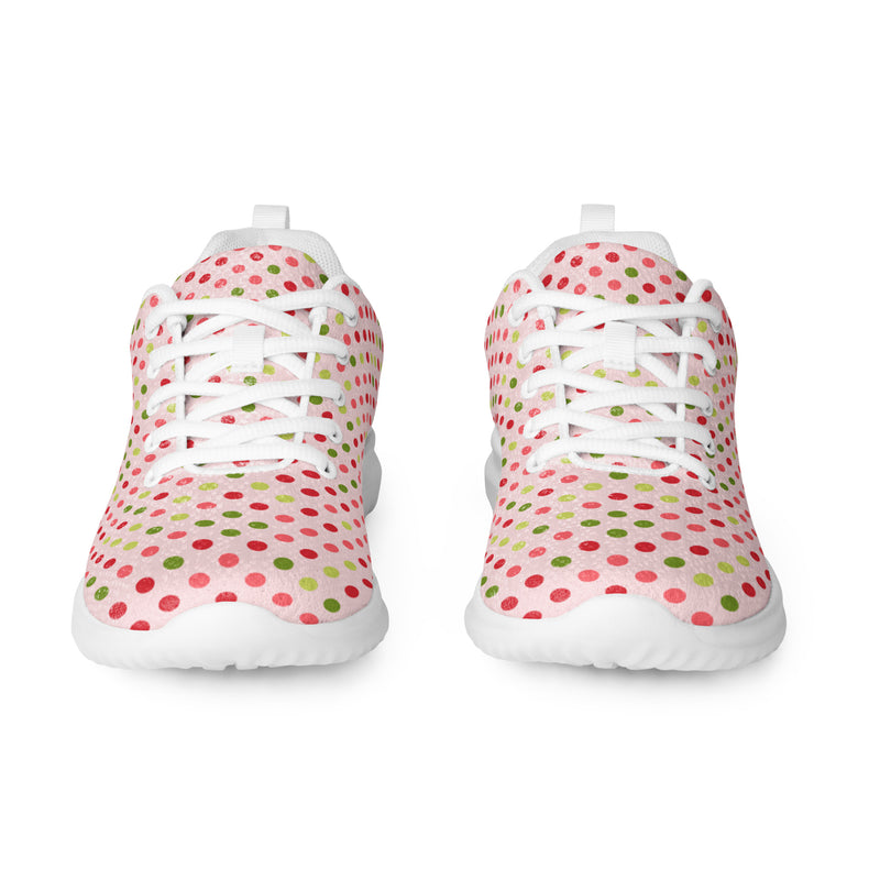 Pink Candy Stripe Athletic #219 - Front View | HA!LO Canvas Sneakers