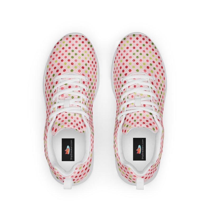 Pink Candy Stripe Athletic #219 - Back View | HA!LO Canvas Sneakers