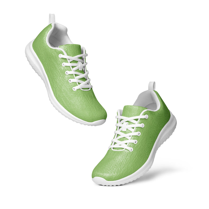 Lime Green Dot Athletic #222 - Top Down View | HA!LO Canvas Sneakers