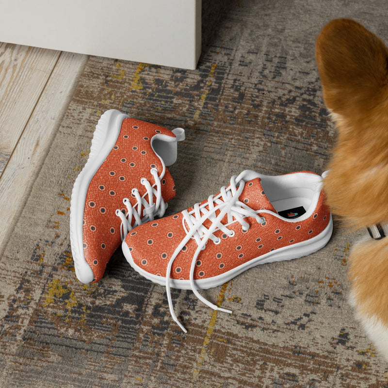 Orange Blue Dot Athletic #243 - Opposite Side | HA!LO Canvas Sneakers