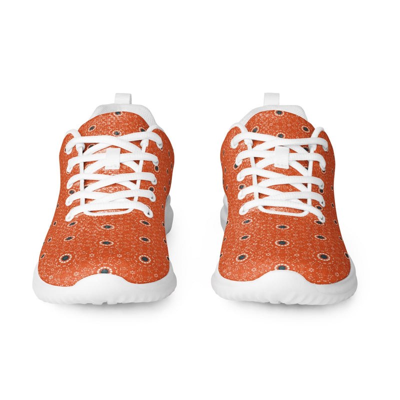 Orange Blue Dot Athletic #243 - Front View | HA!LO Canvas Sneakers