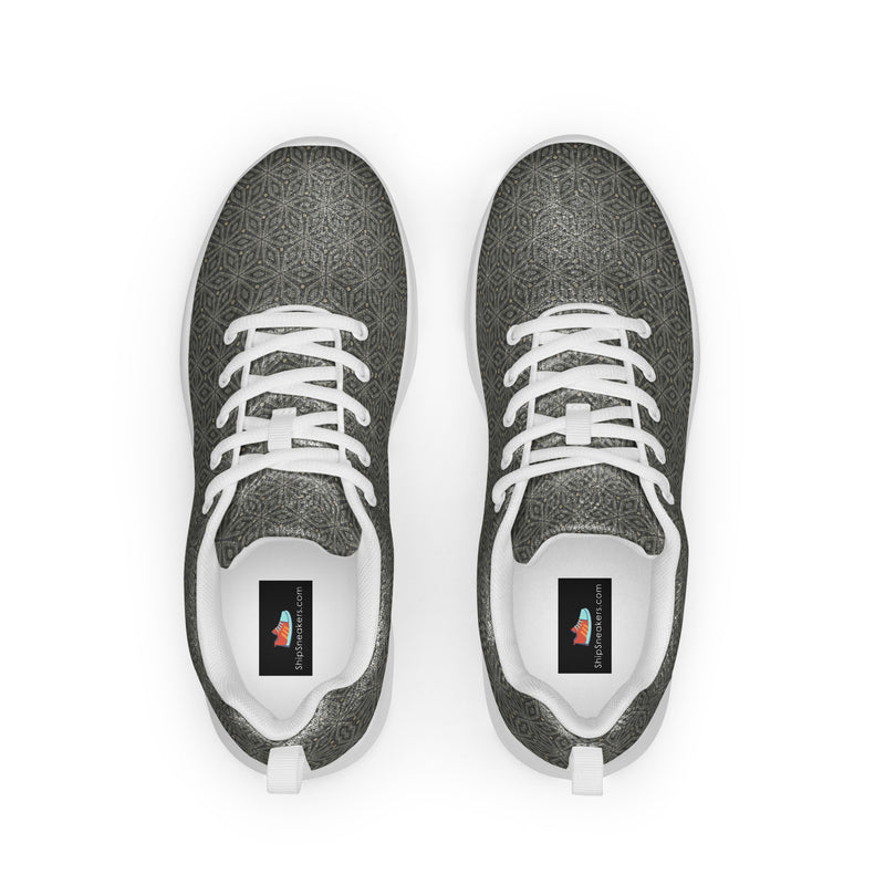 Sage Dot Pattern Athletic #264 - Back View | HA!LO Canvas Sneakers