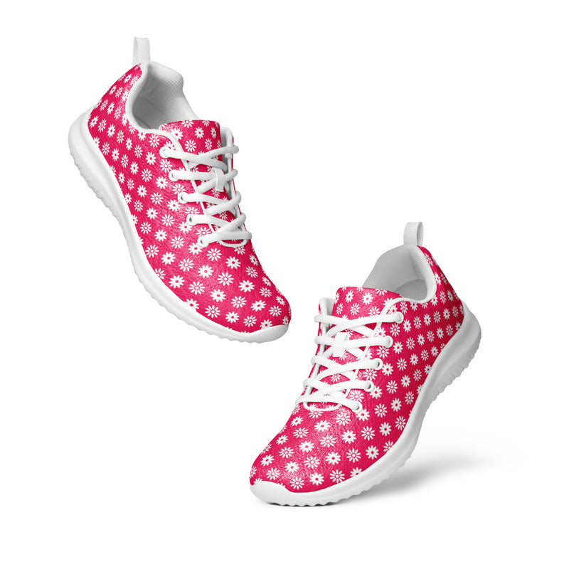 Coral Polka Dot Athletic #268 - Top Down View | HA!LO Canvas Sneakers