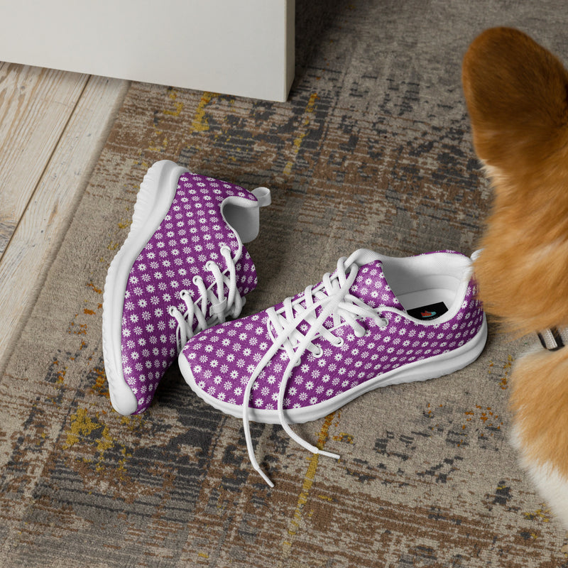 Purple Polka Dot Athletic #270 - Opposite Side | HA!LO Canvas Sneakers