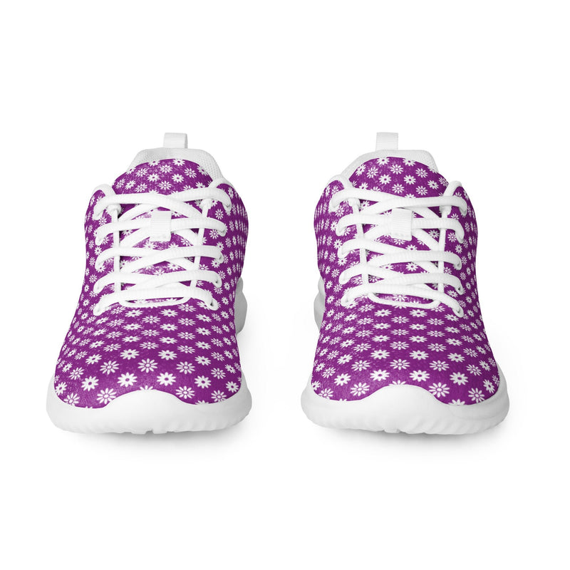 Purple Polka Dot Athletic #270 - Front View | HA!LO Canvas Sneakers