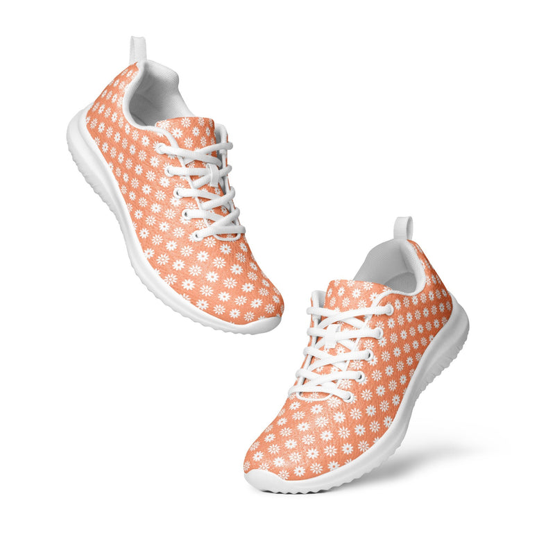 Peach Polka Dot Athletic #272 - Top Down View | HA!LO Canvas Sneakers