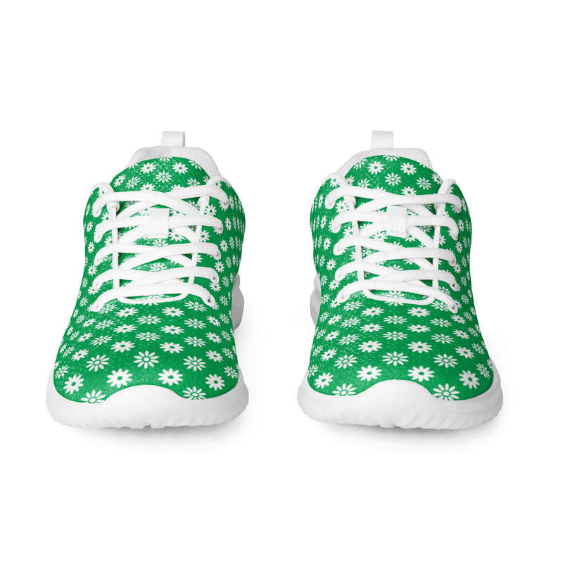 Green Polka Dot Athletic #274 - Front View | HA!LO Canvas Sneakers