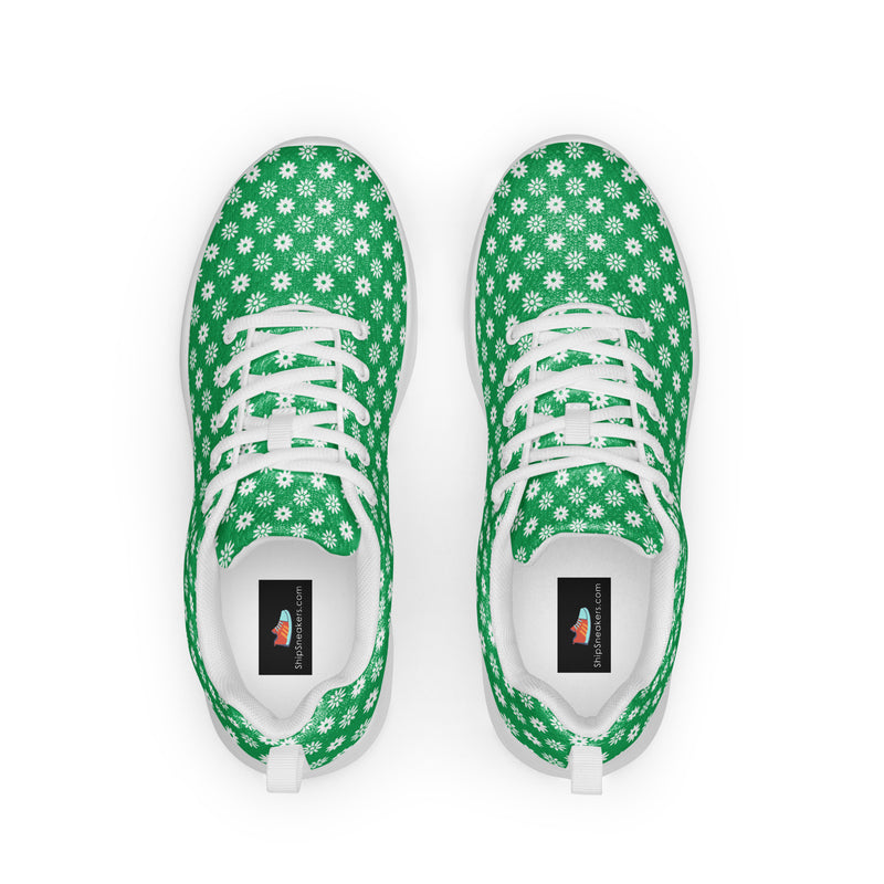 Green Polka Dot Athletic #274 - Back View | HA!LO Canvas Sneakers