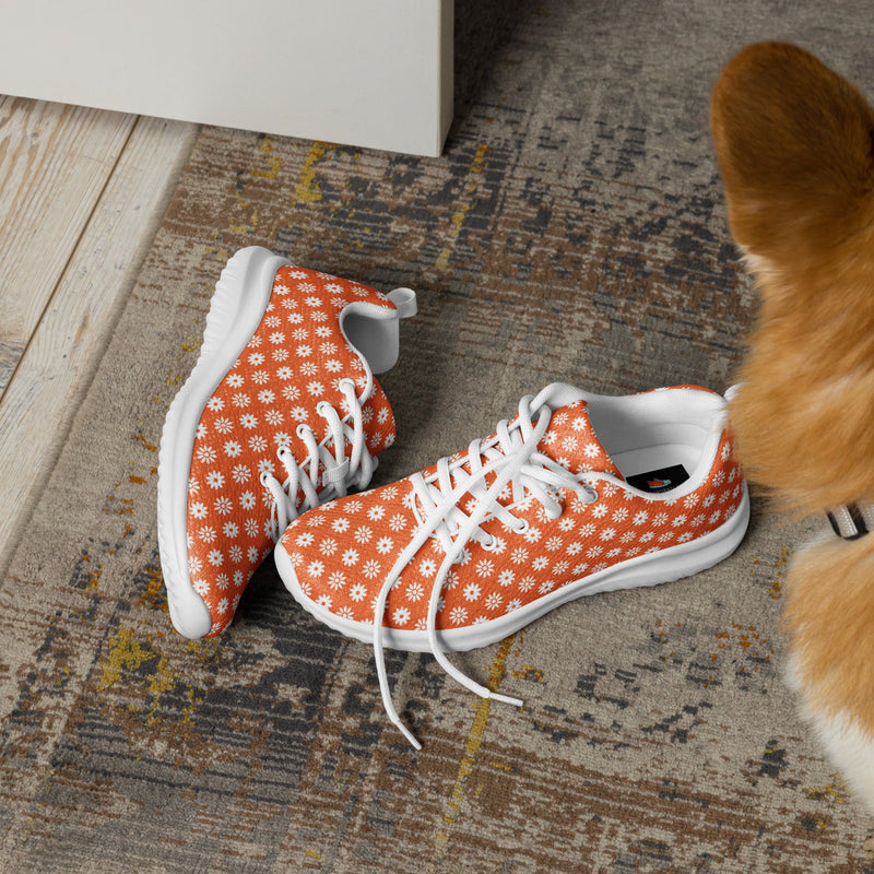 Orange Polka Dot Athletic #275 - Opposite Side | HA!LO Canvas Sneakers