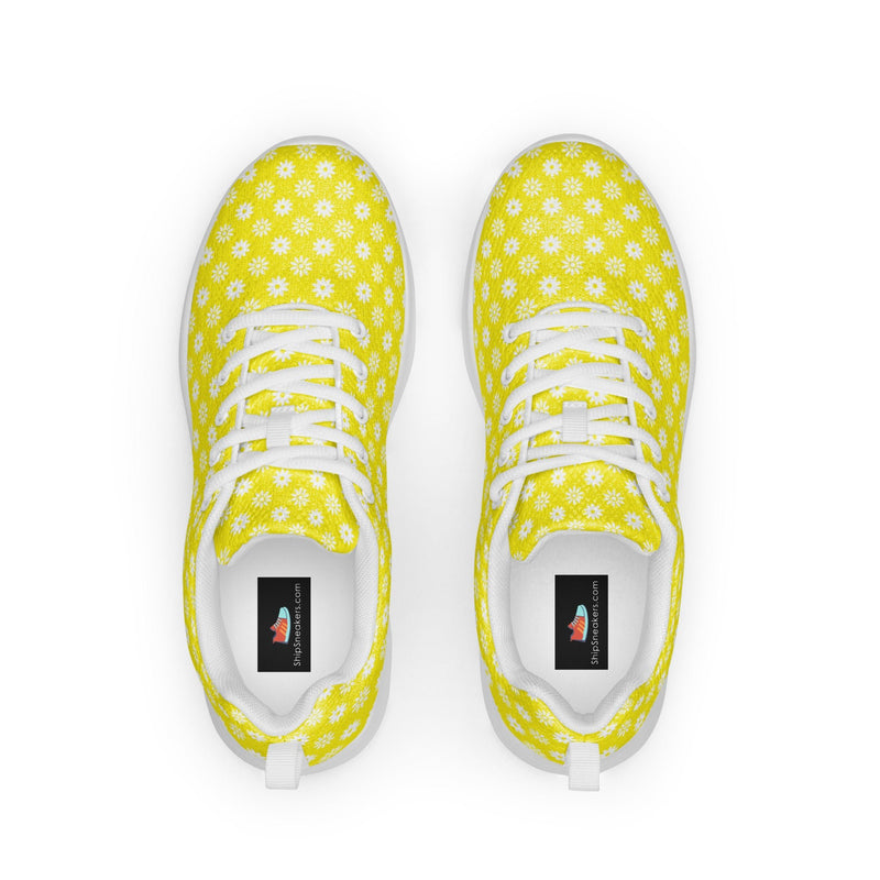 Yellow Polka Dot Athletic #276 - Back View | HA!LO Canvas Sneakers