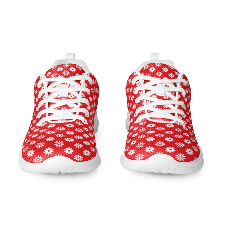 Red Polka Dot Athletic #278 - Front View | HA!LO Canvas Sneakers
