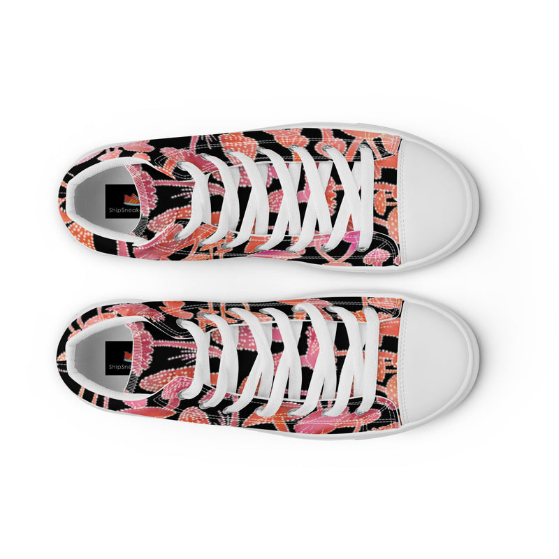 Pink Mushroom High Top #6 - Lifestyle Shot | HA!LO Canvas Sneakers