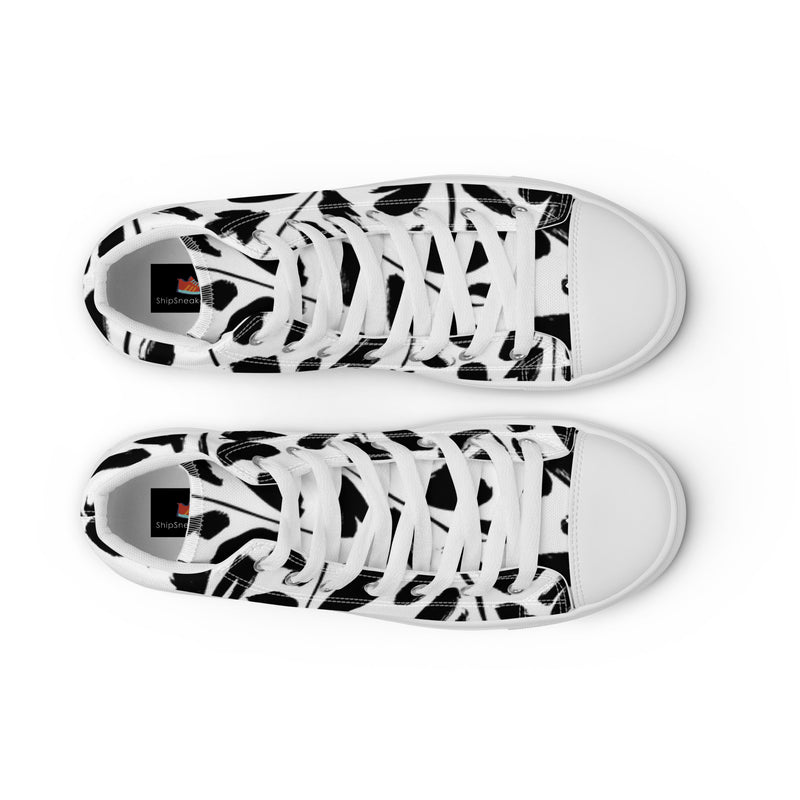 Black Brush High Top #13 - Lifestyle Shot | HA!LO Canvas Sneakers