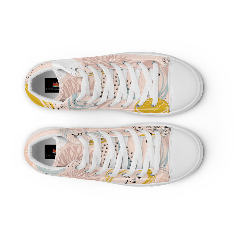 Boho Abstract High Top #14 - Lifestyle Shot | HA!LO Canvas Sneakers