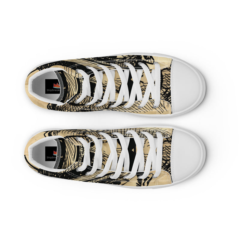 Vintage Portrait High Top #52 - Lifestyle Shot | HA!LO Canvas Sneakers