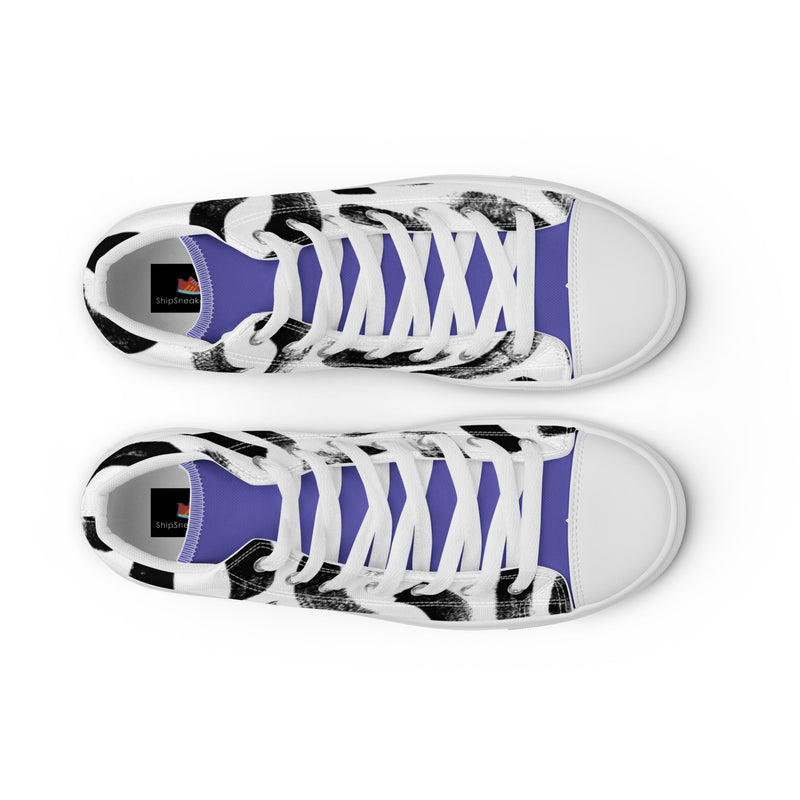 Abstract Ink High Top #93 - Front View | HA!LO Canvas Sneakers