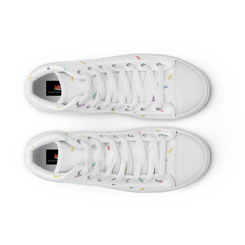 Confetti Sprinkle High Top #101 - Lifestyle Shot | HA!LO Canvas Sneakers