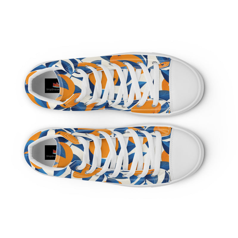 Blue Leaf High Top #111 - Lifestyle Shot | HA!LO Canvas Sneakers