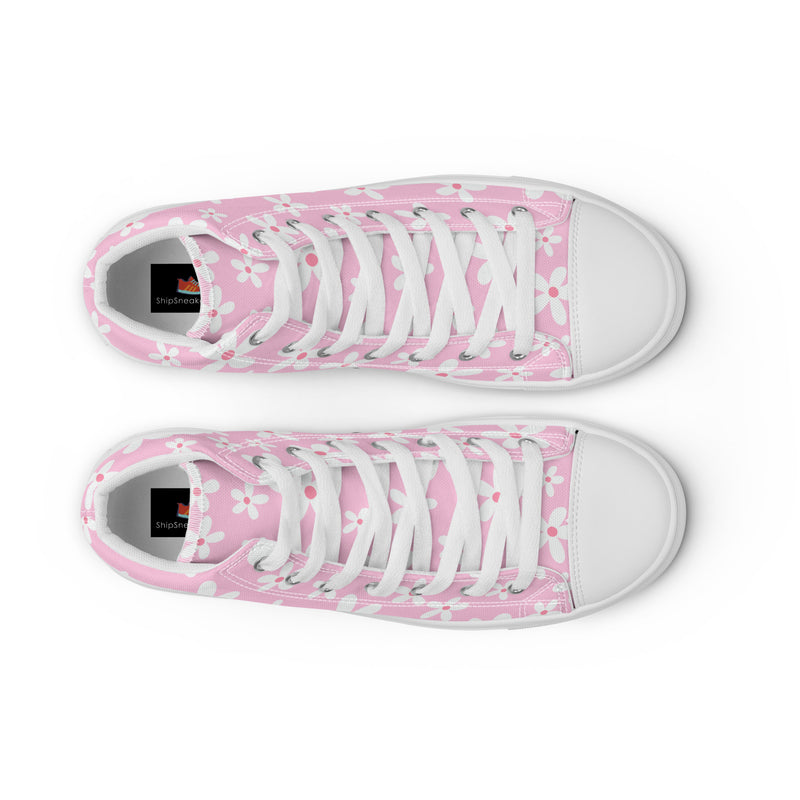 Cherry Blossom High Top #121 - Lifestyle Shot | HA!LO Canvas Sneakers