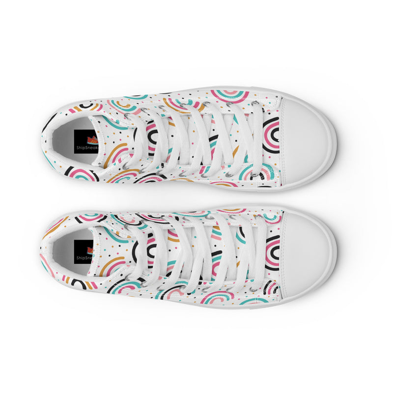 Rainbow Arch High Top #131 - Lifestyle Shot | HA!LO Canvas Sneakers