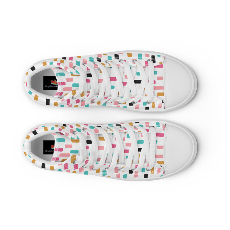 Color Block High Top #134 - Lifestyle Shot | HA!LO Canvas Sneakers