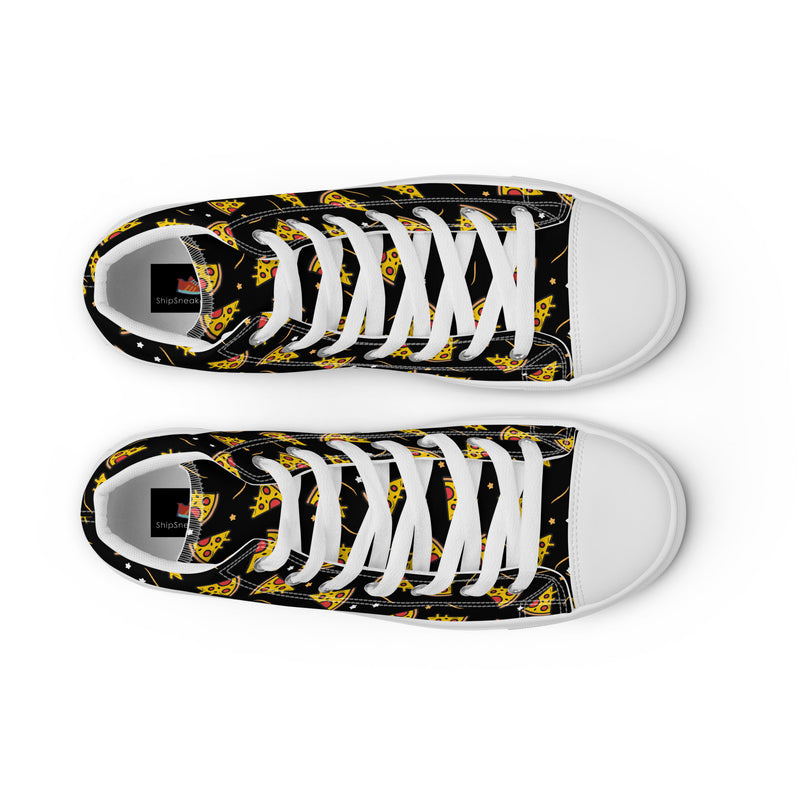 Dark Pizza High Top #194 - Lifestyle Shot | HA!LO Canvas Sneakers