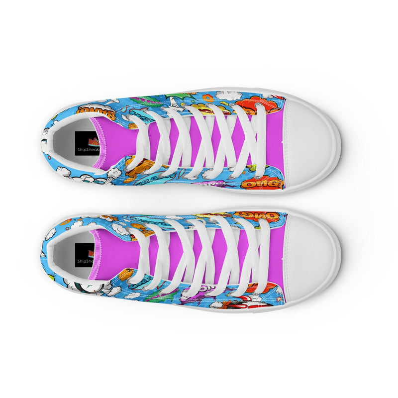 Comic Pop High Top #215 - Lifestyle Shot | HA!LO Canvas Sneakers