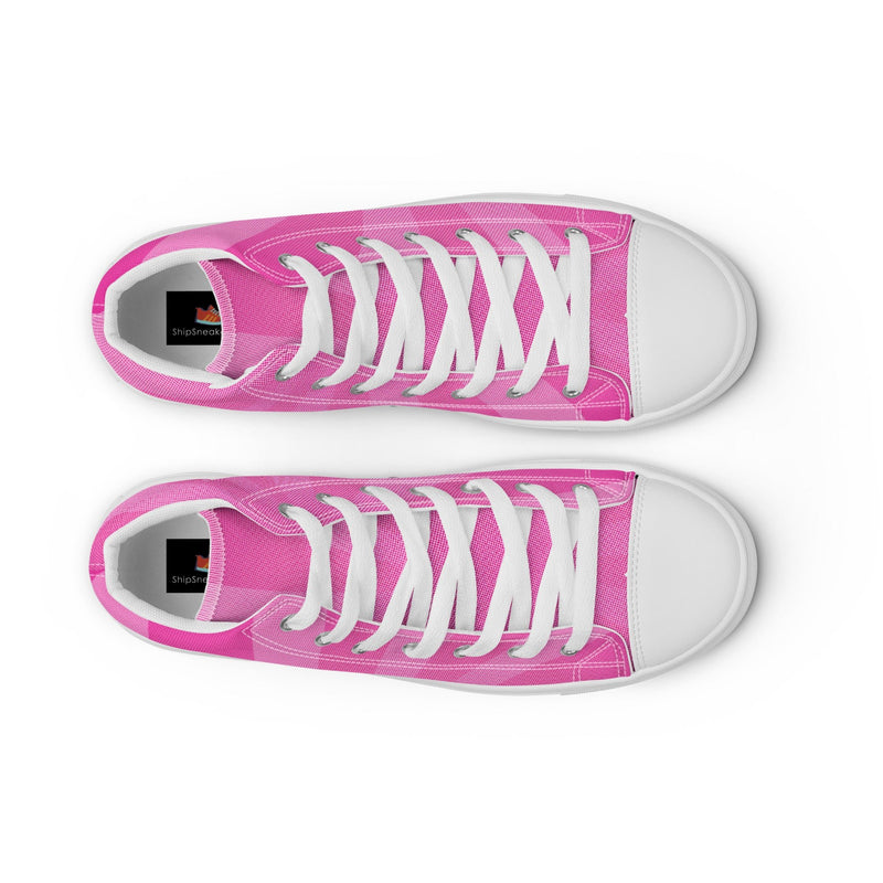 Pink Buffalo High Top #217 - Lifestyle Shot | HA!LO Canvas Sneakers