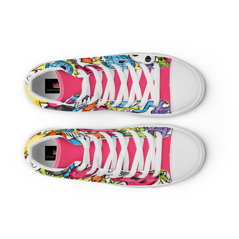 Sugar Skull High Top #218 - Lifestyle Shot | HA!LO Canvas Sneakers
