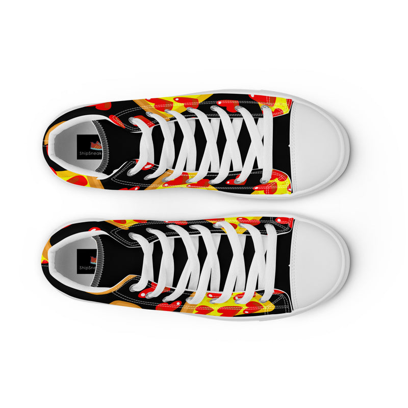 Pizza Heart High Top #258 - Lifestyle Shot | HA!LO Canvas Sneakers