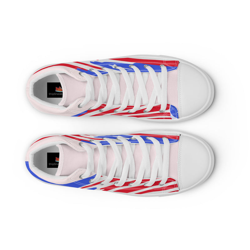 Stars Stripes High Top #292 - Lifestyle Shot | HA!LO Canvas Sneakers