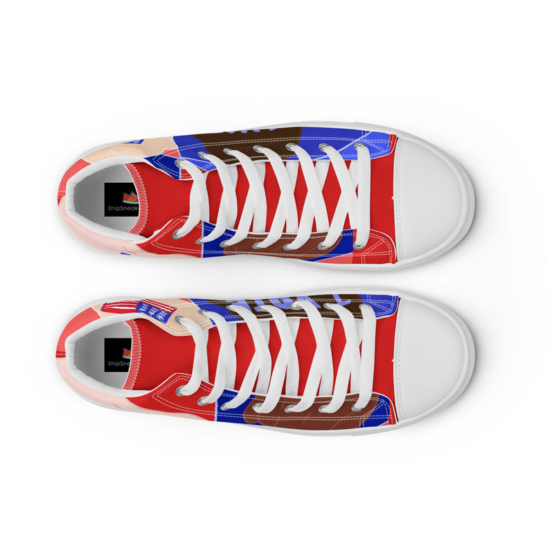 Vote Patriot High Top #295 - Lifestyle Shot | HA!LO Canvas Sneakers