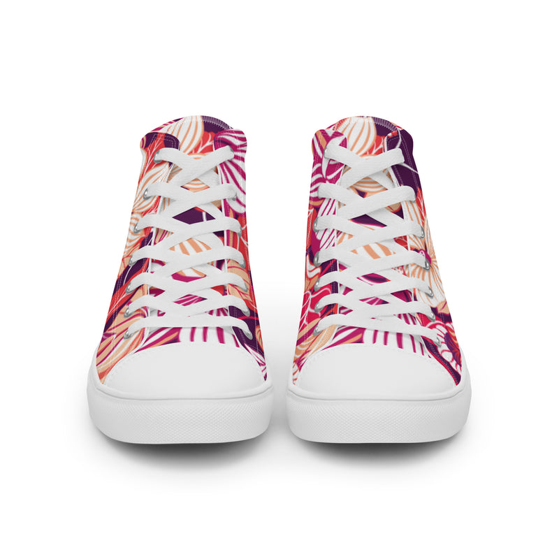 Tropical Bloom High Top #1 - Sole Detail | HA!LO Canvas Sneakers