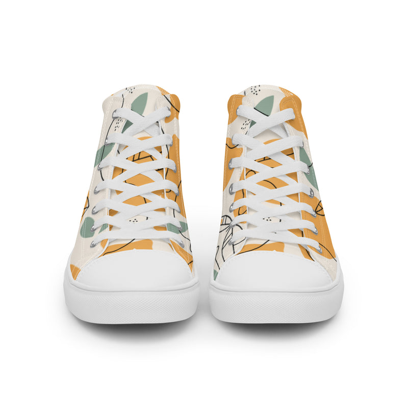 Citrus Orange High Top #9 - Close Up Detail | HA!LO Canvas Sneakers
