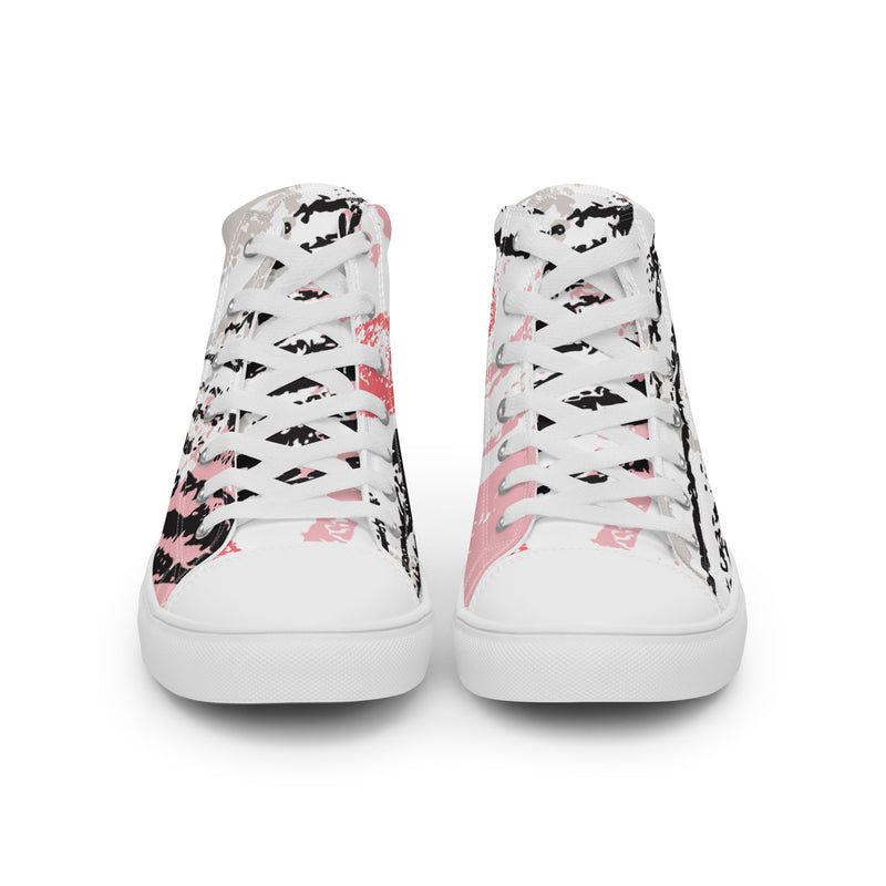 Brush Stroke High Top #61 - Close Up Detail | HA!LO Canvas Sneakers