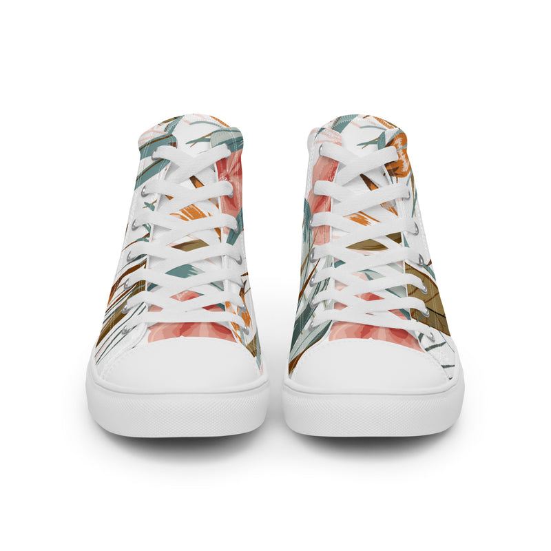 Autumn Fern High Top #65 - Close Up Detail | HA!LO Canvas Sneakers