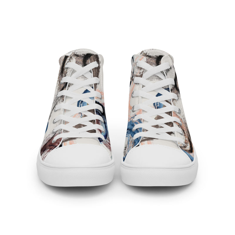 Marble Swirl High Top #97 - Close Up Detail | HA!LO Canvas Sneakers